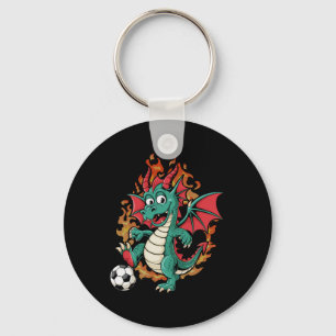 Soccer Dragon  Key Ring