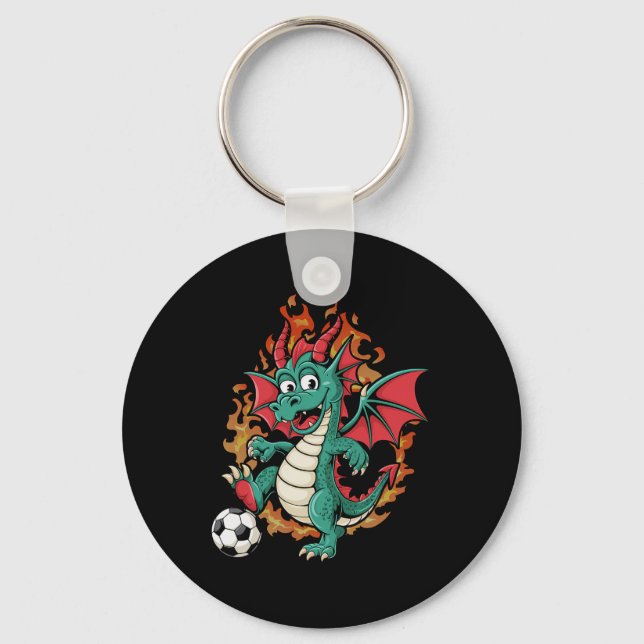 Soccer Dragon  Key Ring (Front)