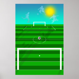 Soccer Dreams Soccer field and clouds futbol field Poster