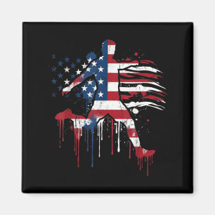 Soccer Drip American Flag 4th of July Patriotic Magnet