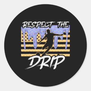 Soccer Drip Boys Dripping Ice Cream Respect The Dr Classic Round Sticker