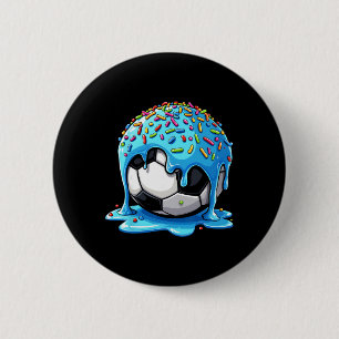 Soccer Drip Boys Girls Ice Cream Drip With Sprinkl 6 Cm Round Badge