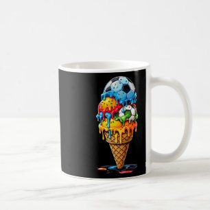 Soccer Drip Boys Girls Ice Cream Drip With Sprinkl Coffee Mug