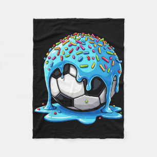 Soccer Drip Boys Girls Ice Cream Drip With Sprinkl Fleece Blanket