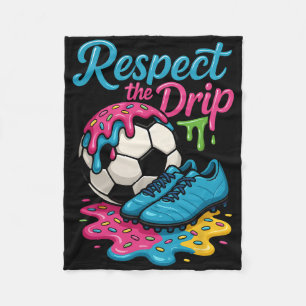 Soccer Drip Boys Girls Ice Cream Drip With Sprinkl Fleece Blanket