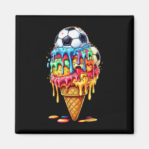 Soccer Drip Boys Girls Ice Cream Drip With Sprinkl Magnet