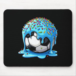 Soccer Drip Boys Girls Ice Cream Drip With Sprinkl Mouse Pad