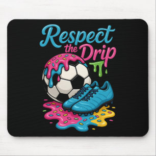 Soccer Drip Boys Girls Ice Cream Drip With Sprinkl Mouse Pad