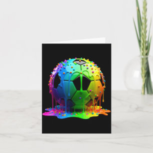 Soccer Drip Boys Ice Cream Drip Colourful For Boys Card