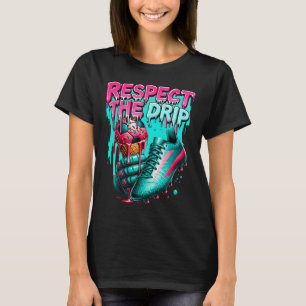 Soccer Drip Boys Ice Cream Drip Youth Respect The T-Shirt