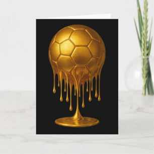 Soccer Drip Drippy Gold Spirit Wear Game Day Boys Card