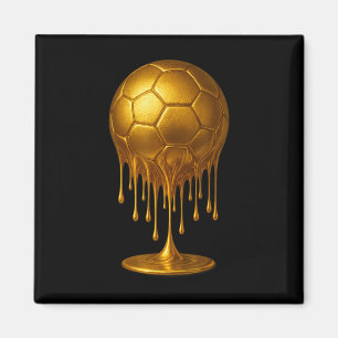 Soccer Drip Drippy Gold Spirit Wear Game Day Boys Magnet