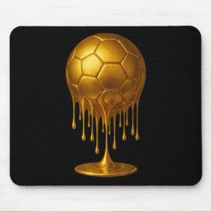 Soccer Drip Drippy Gold Spirit Wear Game Day Boys Mouse Pad