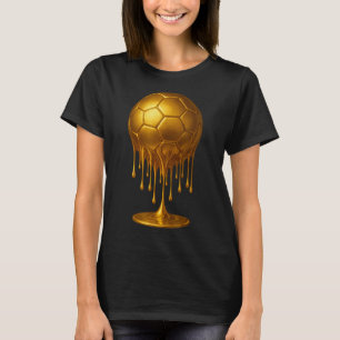 Soccer Drip Drippy Gold Spirit Wear Game Day Boys T-Shirt