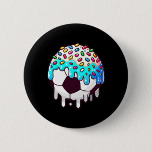 Soccer Drip For Boys Ice Cream Drip Youth Boys Soc 6 Cm Round Badge