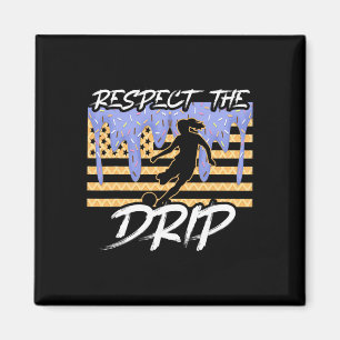 Soccer Drip Girls Dripping Ice Cream Respect The D Magnet