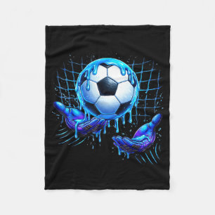 Soccer Drip Ice Cream Drip Funny For Sports Boys G Fleece Blanket