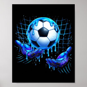 Soccer Drip Ice Cream Drip Funny For Sports Boys G Poster