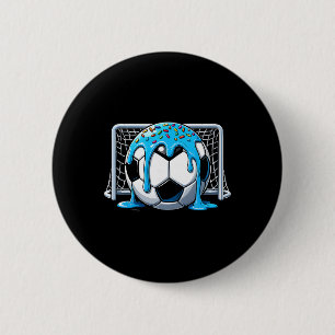 Soccer Drip Ice Cream Drip Soccer Boys Girls Socce 6 Cm Round Badge