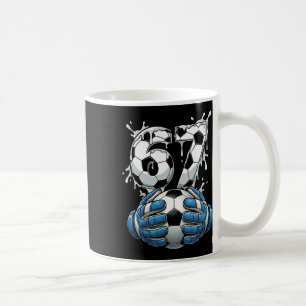 Soccer Drip Number 67 Boys Soccer Goalkeeper 67 Coffee Mug