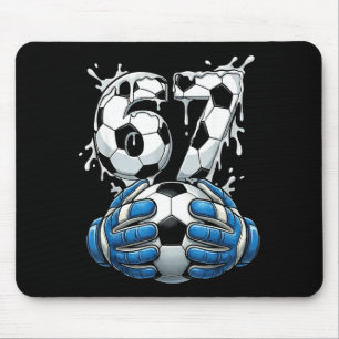 Soccer Drip Number 67 Boys Soccer Goalkeeper 67  Mouse Pad