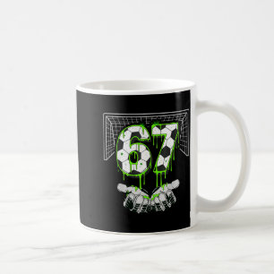 Soccer Drip Number 67 Boys Soccer Player 67 Footba Coffee Mug
