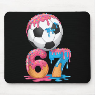 Soccer Drip Number 67 Boys Soccer Player 67 Mouse Pad
