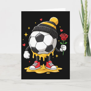 Soccer Drip Valentine Boys And Men Valentines Hear Card