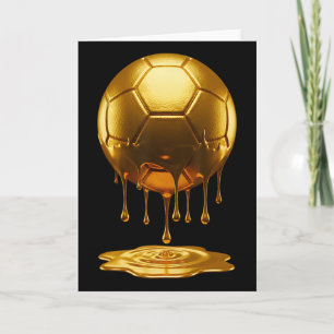 Soccer Dripping Drip Gold Sport Player Coach Bylle Card
