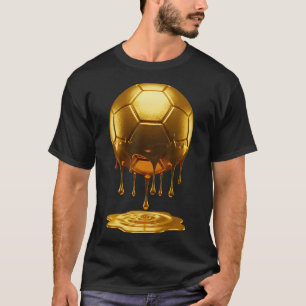 Soccer Dripping Drip Gold Sport Player Coach Bylle T-Shirt