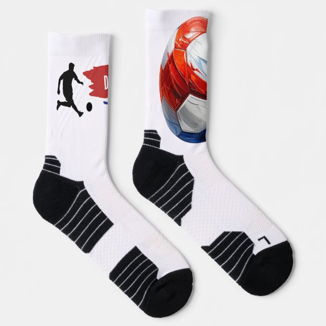 Soccer Dutch flag colors, name Socks (Right)