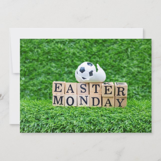 Soccer Easter holiday greeting player (Front)