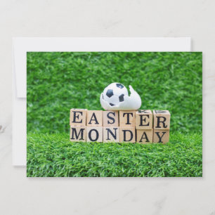 Soccer Easter holiday greeting player