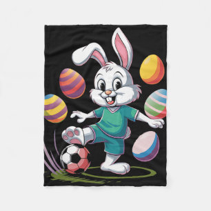 Soccer Easter Shirt Boys Kids Easter Bunny Soccer Fleece Blanket