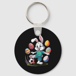 Soccer Easter Shirt Boys Kids Easter Bunny Soccer  Key Ring
