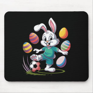 Soccer Easter Shirt Boys Kids Easter Bunny Soccer Mouse Pad