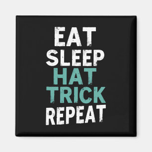 Soccer Eat Sleep Hat Trick Repeat Ice Hockey  Magnet