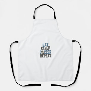 Soccer Eat Sleep Repeat Vintage Typography Shirt_1 Apron