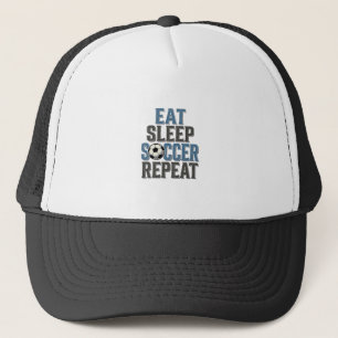 Soccer Eat Sleep Repeat Vintage Typography Shirt_1 Trucker Hat