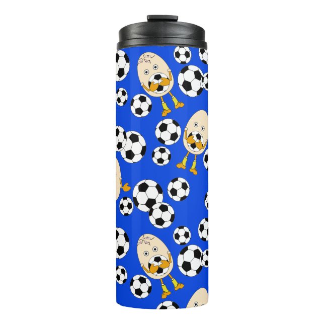 Soccer Egghead Pattern  Thermal Tumbler (Front)