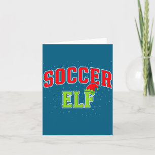 Soccer Elf Christmas Family Matching Group Xmas  Card