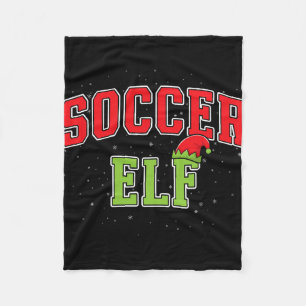 Soccer Elf Christmas Family Matching Group Xmas  Fleece Blanket