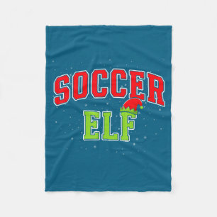 Soccer Elf Christmas Family Matching Group Xmas  Fleece Blanket