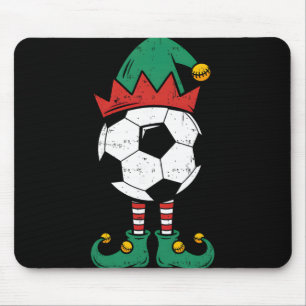 Soccer Elf Christmas Funny Xmas Elf Soccer Lover K Mouse Pad