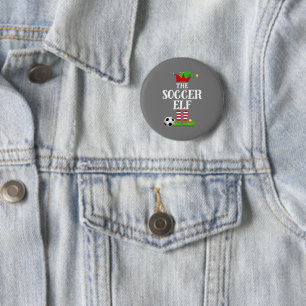 Soccer Elf Family Matching Christmas Group Elf 6 Cm Round Badge