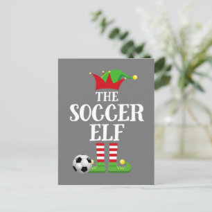 Soccer Elf Family Matching Christmas Group Elf Postcard