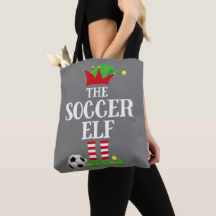 Soccer Elf Family Matching Christmas Group Elf Tote Bag
