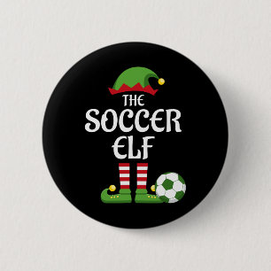 Soccer Elf Family Matching Group Christmas Sporty 6 Cm Round Badge