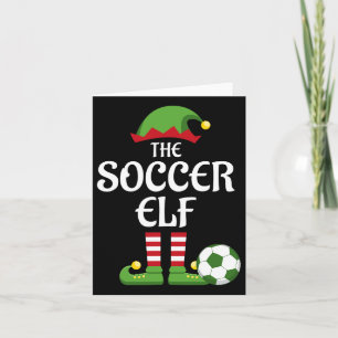 Soccer Elf Family Matching Group Christmas Sporty Card