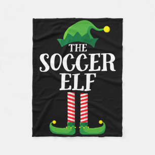 Soccer Elf Matching Family Group Christmas Party P Fleece Blanket